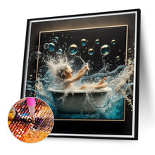 Load image into Gallery viewer, Diamond Painting - Full Round - 3D picture frame bath bubble girl (40*40CM)
