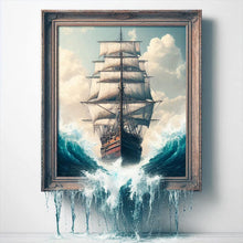 Load image into Gallery viewer, Diamond Painting - Full Round - 3D picture frame sailboat (40*40CM)
