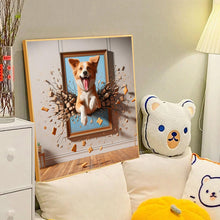 Load image into Gallery viewer, Diamond Painting - Full Round - 3D picture frame running puppy (40*40CM)
