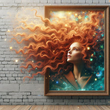 Load image into Gallery viewer, Diamond Painting - Full Round - 3D picture frame curly girl (40*40CM)
