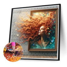 Load image into Gallery viewer, Diamond Painting - Full Round - 3D picture frame curly girl (40*40CM)
