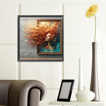 Load image into Gallery viewer, Diamond Painting - Full Round - 3D picture frame curly girl (40*40CM)
