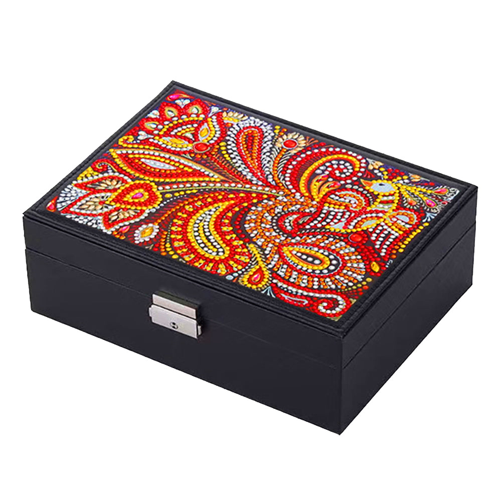 PU Partial Special Shaped Mandala Diamond Art Bracelet Organizer for Women Girls
