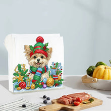 Load image into Gallery viewer, Acrylic Double Sided Christmas 5D DIY Diamond Art Paper Towel Storage Rack Decor
