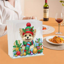 Load image into Gallery viewer, Acrylic Double Sided Christmas 5D DIY Diamond Art Paper Towel Storage Rack Decor
