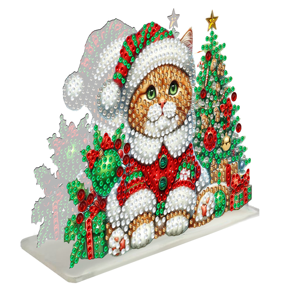 Acrylic Double Sided Christmas 5D DIY Diamond Art Paper Towel Storage Rack Decor