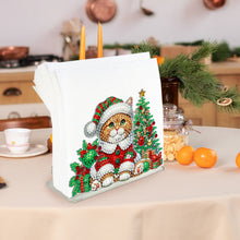 Load image into Gallery viewer, Acrylic Double Sided Christmas 5D DIY Diamond Art Paper Towel Storage Rack Decor
