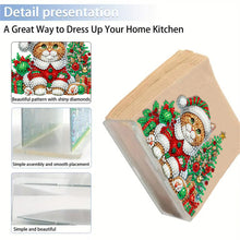 Load image into Gallery viewer, Acrylic Double Sided Christmas 5D DIY Diamond Art Paper Towel Storage Rack Decor
