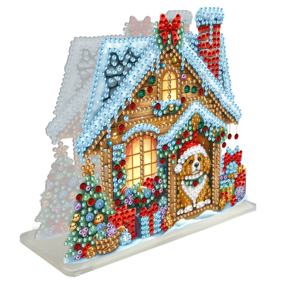 Acrylic Double Sided Christmas 5D DIY Diamond Art Paper Towel Storage Rack Decor