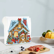 Load image into Gallery viewer, Acrylic Double Sided Christmas 5D DIY Diamond Art Paper Towel Storage Rack Decor
