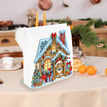 Load image into Gallery viewer, Acrylic Double Sided Christmas 5D DIY Diamond Art Paper Towel Storage Rack Decor
