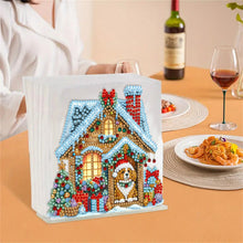 Load image into Gallery viewer, Acrylic Double Sided Christmas 5D DIY Diamond Art Paper Towel Storage Rack Decor
