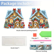 Load image into Gallery viewer, Acrylic Double Sided Christmas 5D DIY Diamond Art Paper Towel Storage Rack Decor
