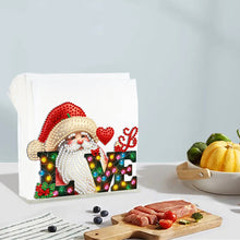 Load image into Gallery viewer, Acrylic Double Sided Christmas 5D DIY Diamond Art Paper Towel Storage Rack Decor
