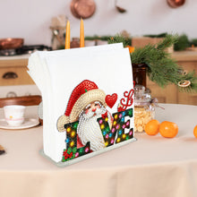 Load image into Gallery viewer, Acrylic Double Sided Christmas 5D DIY Diamond Art Paper Towel Storage Rack Decor
