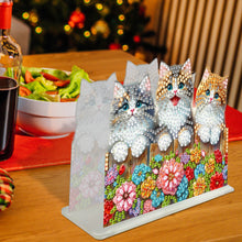 Load image into Gallery viewer, Acrylic Double Sided Christmas 5D DIY Diamond Art Paper Towel Storage Rack Decor
