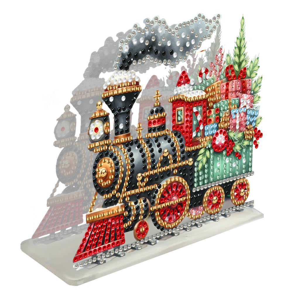 Acrylic Double Sided Christmas 5D DIY Diamond Art Paper Towel Storage Rack Decor