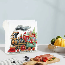Load image into Gallery viewer, Acrylic Double Sided Christmas 5D DIY Diamond Art Paper Towel Storage Rack Decor
