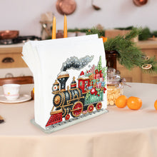Load image into Gallery viewer, Acrylic Double Sided Christmas 5D DIY Diamond Art Paper Towel Storage Rack Decor
