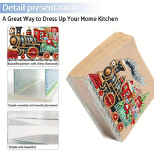 Load image into Gallery viewer, Acrylic Double Sided Christmas 5D DIY Diamond Art Paper Towel Storage Rack Decor

