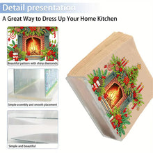 Load image into Gallery viewer, Acrylic Double Sided Christmas 5D DIY Diamond Art Paper Towel Storage Rack Decor
