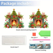 Load image into Gallery viewer, Acrylic Double Sided Christmas 5D DIY Diamond Art Paper Towel Storage Rack Decor
