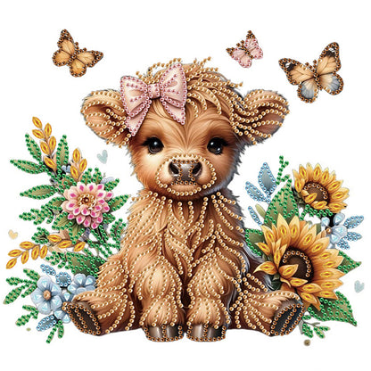 4Pcs Partial Special Diamond Painting Set - Yak (30*30CM)