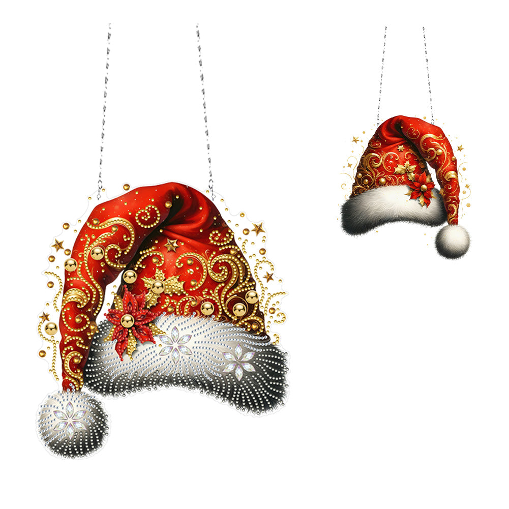 Acrylic Christmas Rhinestone Diamond Art Window Pendants for Garden Window Decor