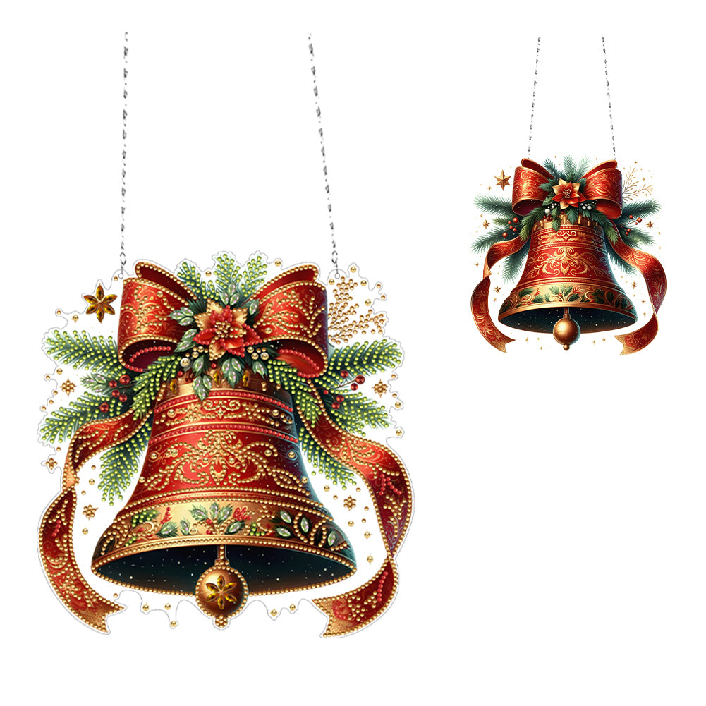 Acrylic Christmas Rhinestone Diamond Art Window Pendants for Garden Window Decor