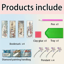 Load image into Gallery viewer, 4Pcs Special Shaped Colorful Pattern Diamond Painting Bookmark for Reading Lover
