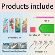 Load image into Gallery viewer, 4Pcs Special Shaped Colorful Pattern Diamond Painting Bookmark for Reading Lover
