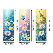 Load image into Gallery viewer, 3Pcs Special Shaped Animal Flower 5D DIY Diamond Art Book Mark for Reading Lover
