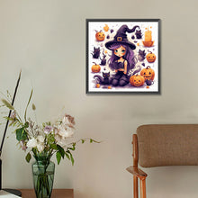 Load image into Gallery viewer, Diamond Painting - Full Round - Pumpkin witch girl (30*30CM)
