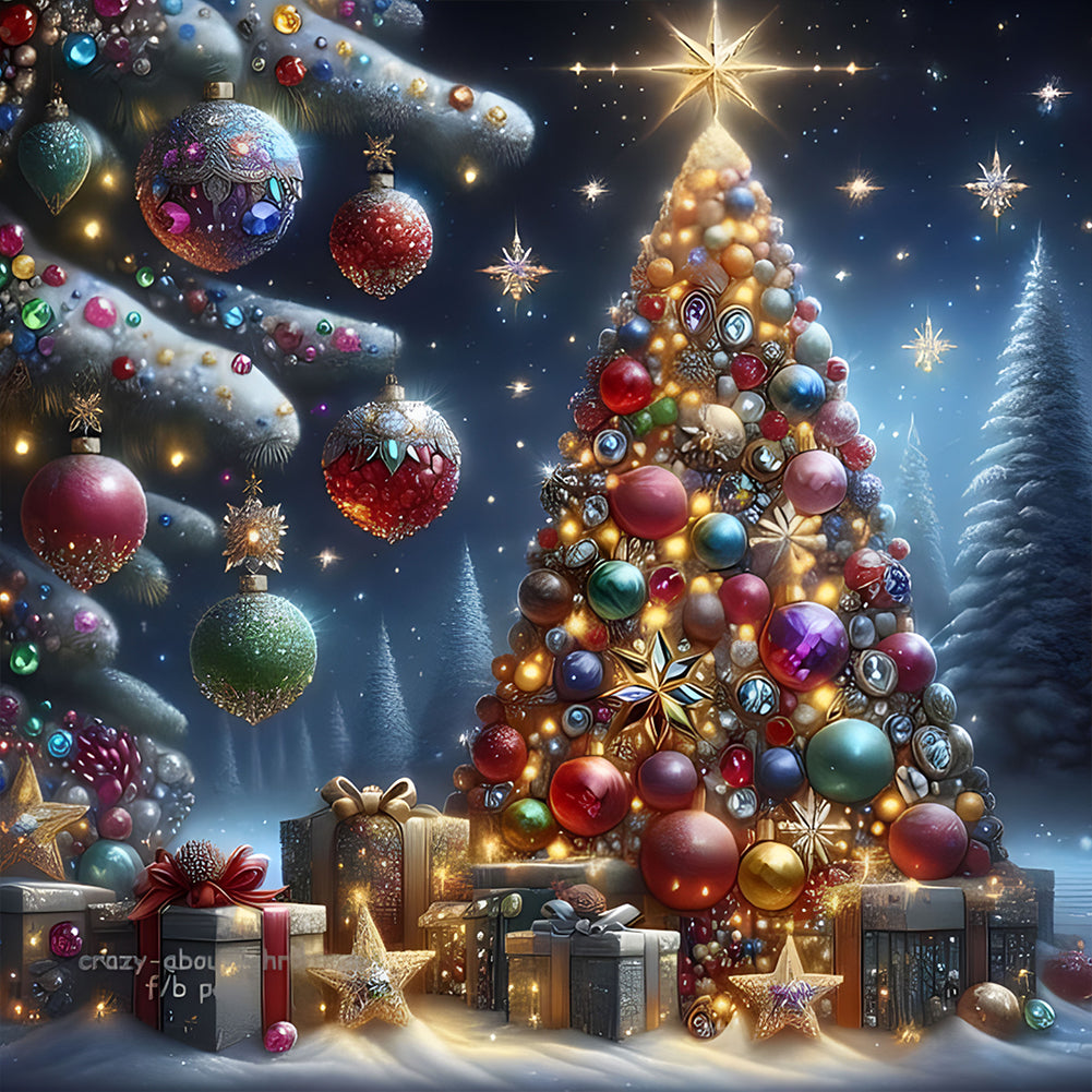 Diamond Painting - Full Round - Christmas tree (40*40CM)