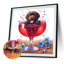 Load image into Gallery viewer, Diamond Painting - Full Round - Juice cup puppy (40*40CM)

