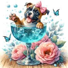 Load image into Gallery viewer, Diamond Painting - Full Round - Juice cup puppy (40*40CM)
