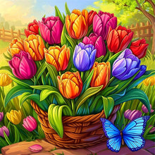 Load image into Gallery viewer, Diamond Painting - Full Round - Tulip bouquet (30*30CM)

