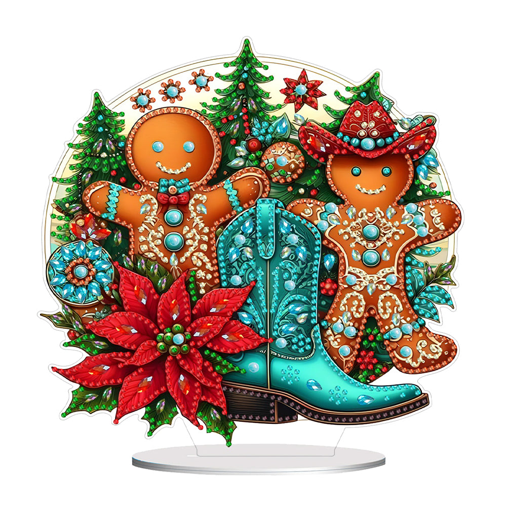 Acrylic Christmas Cardinal Diamond Painting Desktop Decors for Home Office Decor