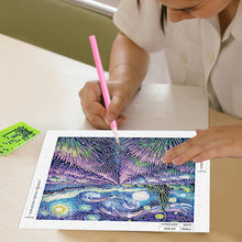 Load image into Gallery viewer, Diamond Painting - Partial Special Shaped - Lavender starry sky (30*30CM)
