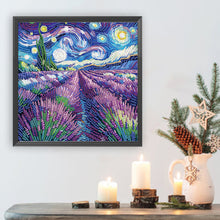 Load image into Gallery viewer, Diamond Painting - Partial Special Shaped - Lavender starry sky (30*30CM)
