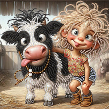 Load image into Gallery viewer, Diamond Painting - Partial Special Shaped - Cute children (30*30CM)
