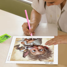 Load image into Gallery viewer, Diamond Painting - Partial Special Shaped - Cute children (30*30CM)
