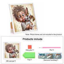 Load image into Gallery viewer, Diamond Painting - Partial Special Shaped - Cute children (30*30CM)
