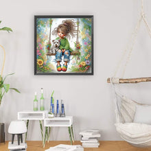 Load image into Gallery viewer, Diamond Painting - Partial Special Shaped - Cute children (30*30CM)
