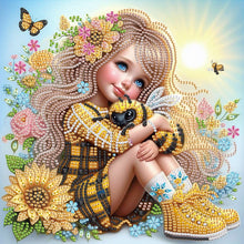 Load image into Gallery viewer, Diamond Painting - Partial Special Shaped - Cute children (30*30CM)
