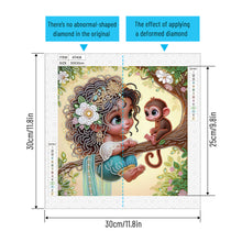 Load image into Gallery viewer, Diamond Painting - Partial Special Shaped - Cute children (30*30CM)

