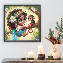 Load image into Gallery viewer, Diamond Painting - Partial Special Shaped - Cute children (30*30CM)
