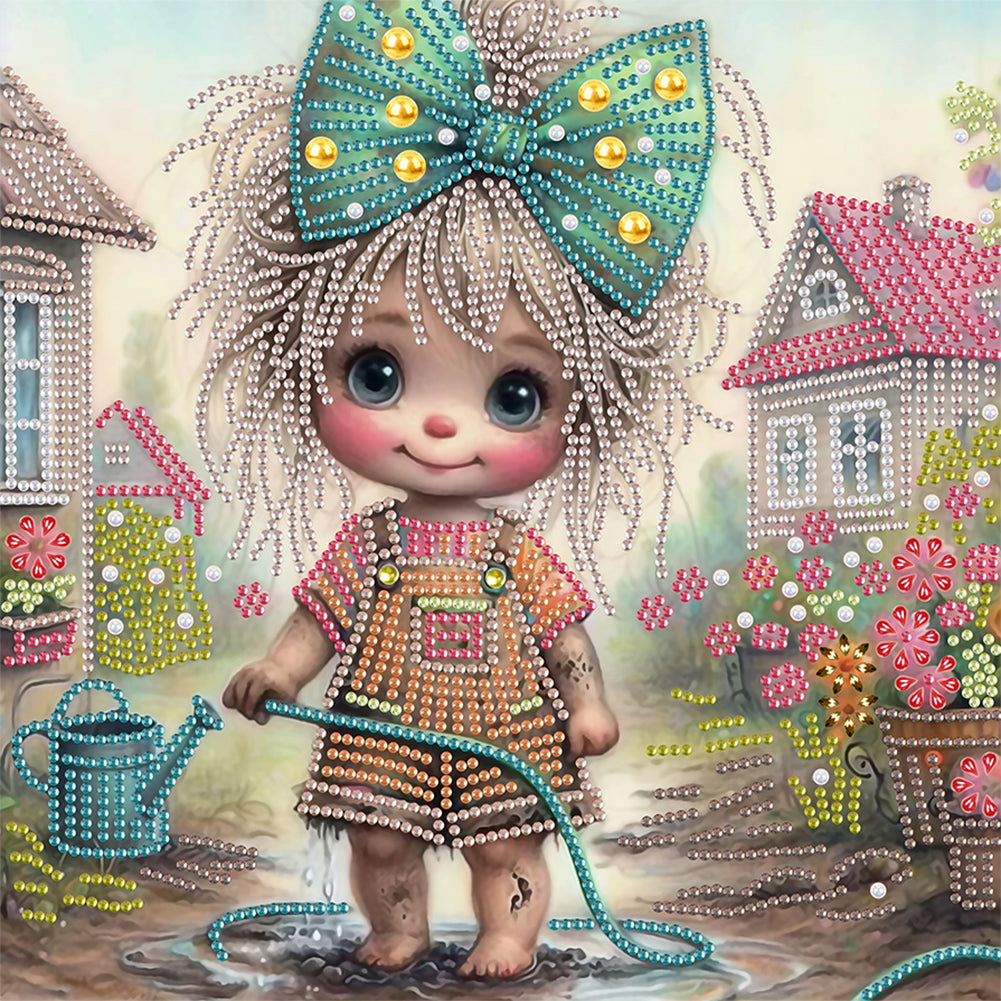 Diamond Painting - Partial Special Shaped - Cute children (30*30CM)