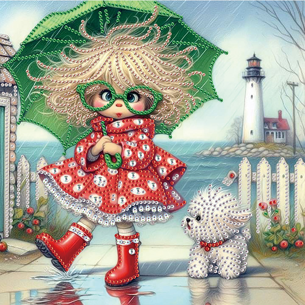 Diamond Painting - Partial Special Shaped - Cute children (30*30CM)