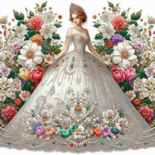 Load image into Gallery viewer, Diamond Painting - Full Round - Beautiful girl in wedding dress (40*40CM)
